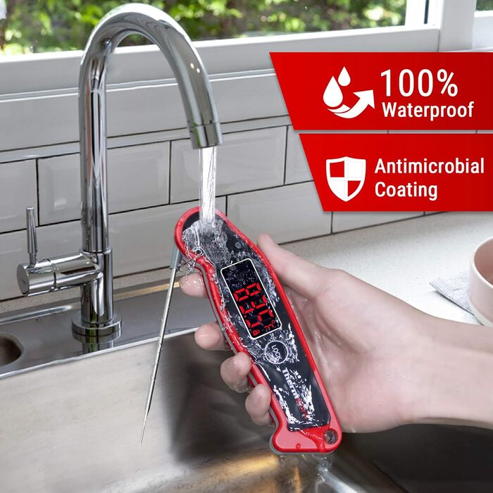 Термометр для м'яса ThermoPro TP19 IP65 вологостійкий ±0.5℃, LCD, для приготування BBQ, вина, жарки