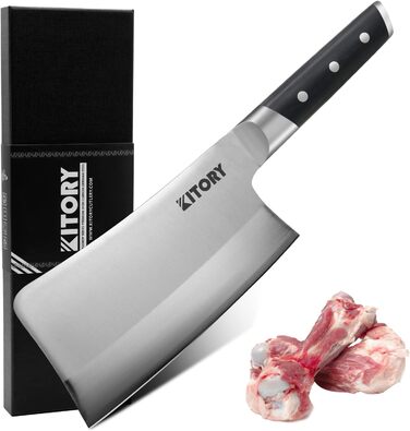 Kitory Hackmesser 18 см: кухонний ніж-сікач з високоякісної сталі, з ручкою з пакавуду (Mtd14de)