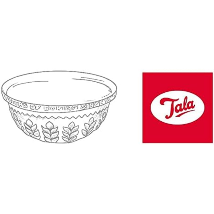 Традиційна керамічна миска Tala 30 см, стійка до сколів, блакитна, з рельєфним кукурудзяним візерунком, для замішування тіста, аксесуар для випічки хліба та тортів