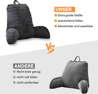 Підлогове крісло-мішок з підтримкою спини для читання, відпочинку та перегляду телевізора, підходить для дорослих