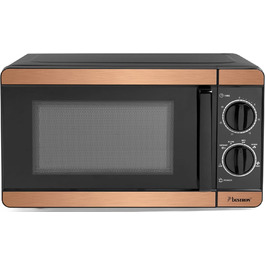 Мікрохвильова піч Bestron 700 Вт з мідною колекцією, 6 рівнів потужності, таймер 30 хв, поворотний піднос 24.5 см