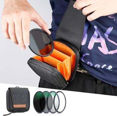 Набір магнітних фільтрів K&F Concept 82mm: MCUV, CPL, ND1000 з адаптером та сумкою (Nano-Xcel)