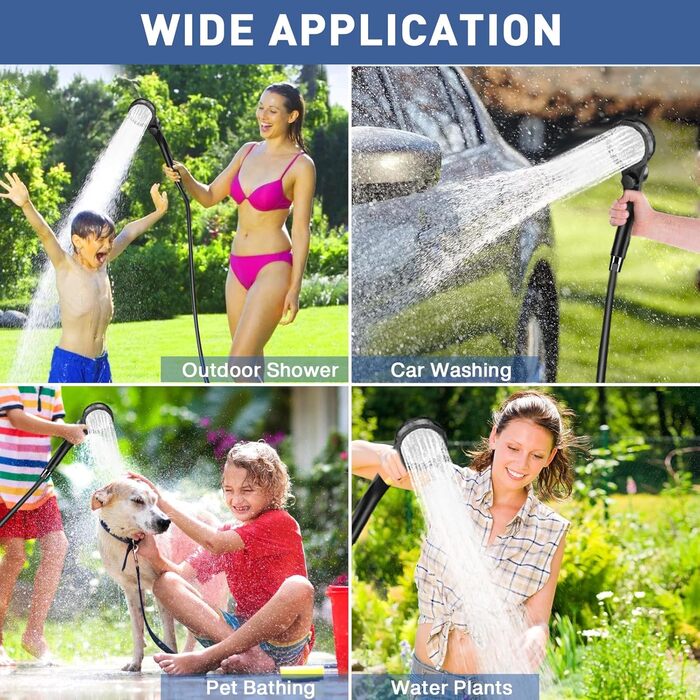 MIAOKE Портативна електродушова система для кемпінгу, 7800 mAh, з цифровим дисплеєм та регулюванням температури, чорна