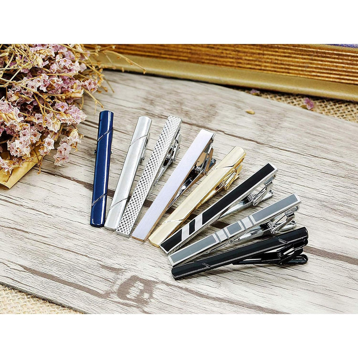 Затискач для краватки YADOCA 10-12 шт. Slim, набір для бізнесу, подарункова коробка