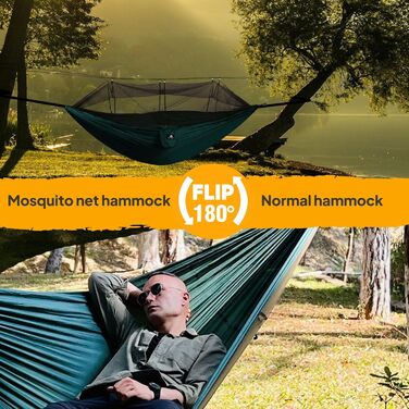 Гамак-москітна сітка NATUREFUN, 300 кг, армійний зелений, 300x200 см