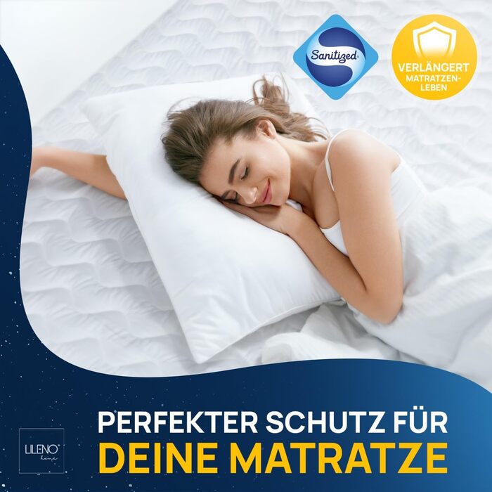 Наматрацник LILENO HOME 200x200 см – дихаючий, м'який, водонепроникний, захисний чохол для матраца, топера та бокс-спрінг ліжка, праний