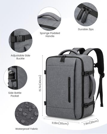 Рюкзак LOVEVOOK для ручної поклажі 45x36x20, 30L, для ноутбука 15.6