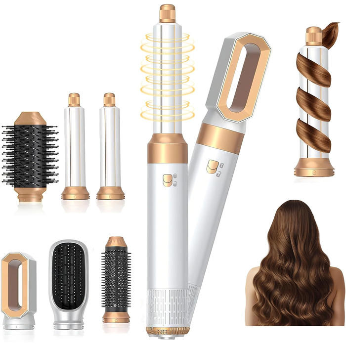 Набір для укладки волосся 6 в 1 Magic Styler, 1000W: фен, круглі щітки, плойка, щітка для об'єму, сушка, укладка, створення локонів