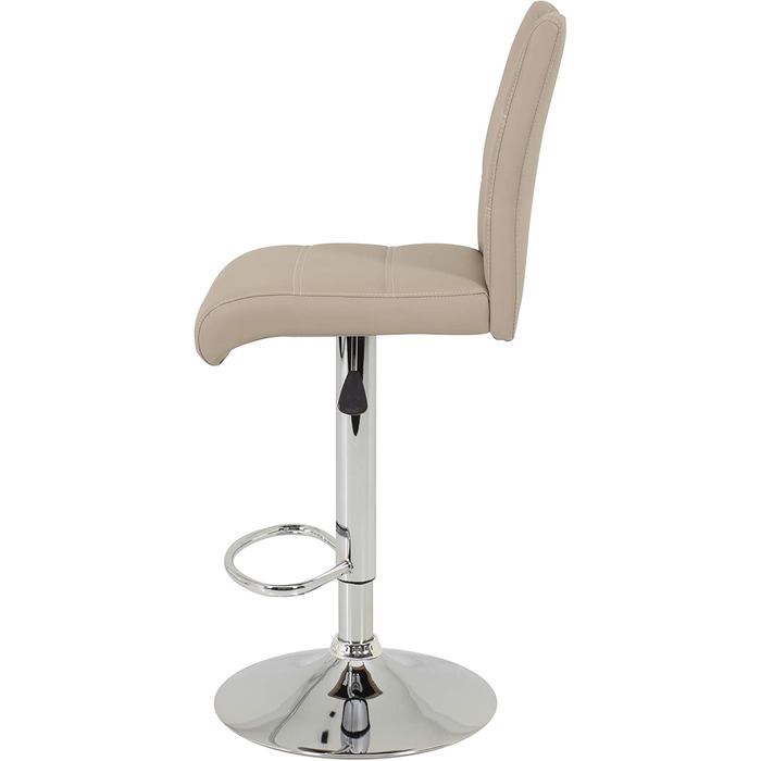 Hela Bar Stools - Miranda Bistro Stools, Faux Leather with Trumpet Base, Adjustable Height, 360° Swivel, 60-82cm (Cappuccino, 2-Pack)