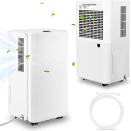 Електричний осушувач повітря Eulenke 26L для приміщень до 50м², 3 режими роботи, цифровий дисплей, резервуар 4,3L, таймер 24H, тихий осушувач для підвалу (16 л/день)