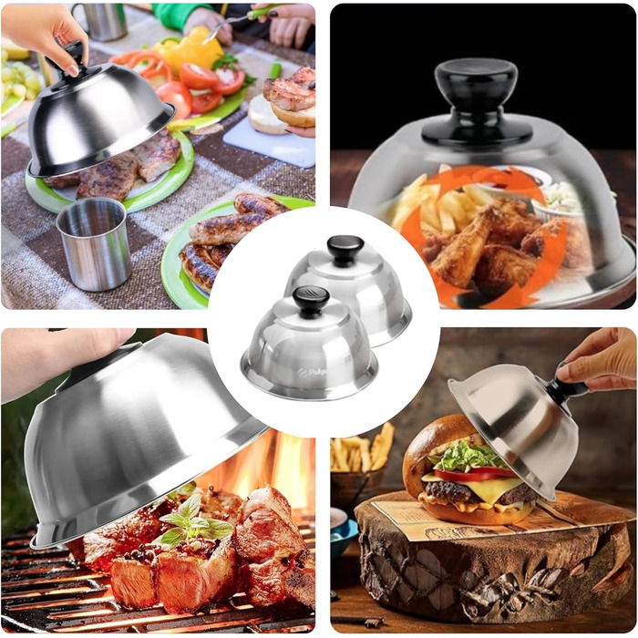 Набір для приготування Smash Burger – 9 предметів: прес для бургерів, сплескач, 2 термокапелюхи, лопатка та шампури – подарунок для чоловіків та любителів гриля (колір: коричневий)