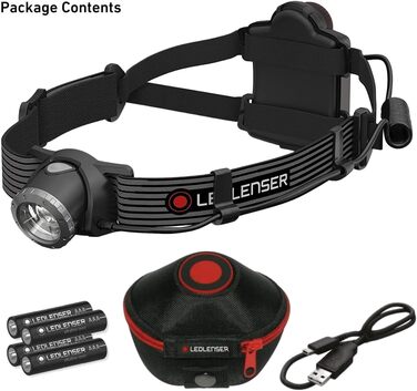 Ліхтар налобний Ledlenser H7 SE LED, 300 люмен, 160 м, фокусування, з заднім світлом, до 30 годин, батарейки та USB-кабель