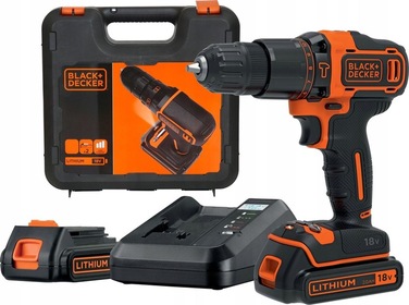Акумуляторний шурупокрут Black+Decker 18 В BDCHD18K1B2