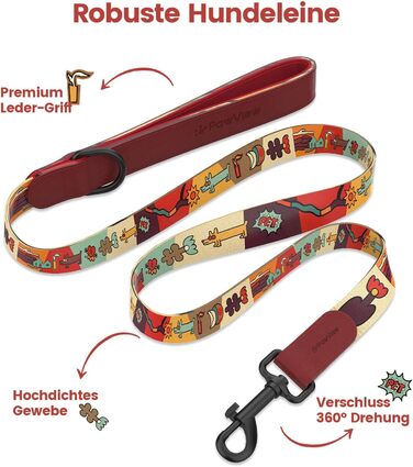 Набір повідка та нашийника для собак, регульований, для щоденних прогулянок, червоний, XS (22-30 см, повідка 1.5 м)