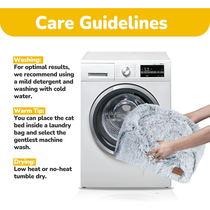 Cat Cave Cat Bed Cat House Cozy Cave 40x40cm Foldable Washable Comfortable Cat Sleeping Place for Cats Kittens Puppies with Removable Cat Head Pillow Beige (Gray-L)