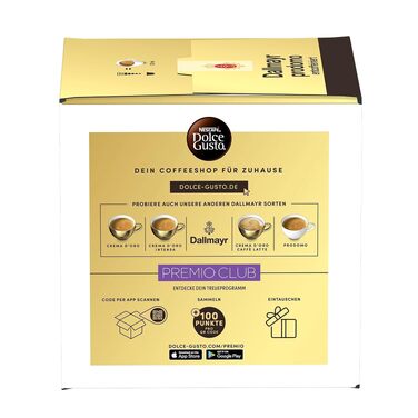 Кавові капсули NESCAFÉ Dolce Gusto Dallmayr Prodomo без кофеїну, 48 капсул (3 упаковки по 16 шт), 128 г