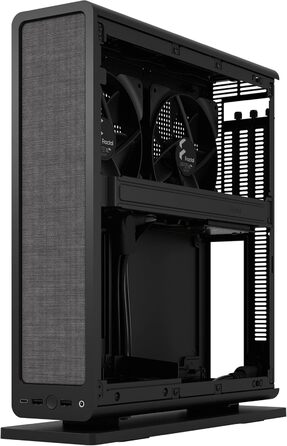 Корпус Fractal Design Ridge Black Mini-ITX для ігрового ПК з PCIe 4.0, 2 вентилятори 140мм PWM, USB Type-C