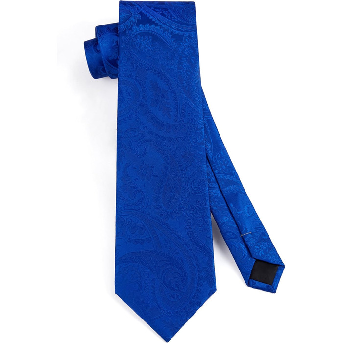 Чоловічий краватка та хустинка Enlision: Комплект з затискачем для краватки та запонками, королівський синій колір