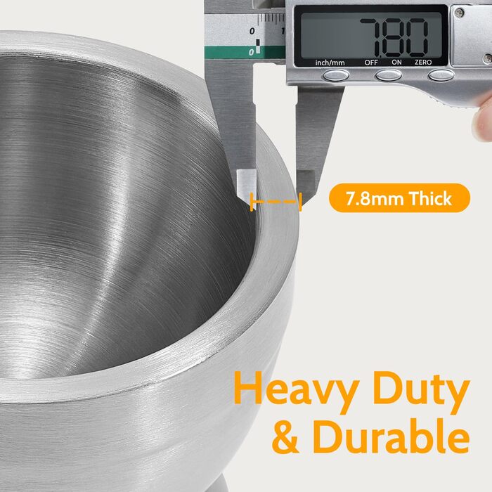 Ступка з товкачиком Sopito 250 мл, нержавіюча сталь, для спецій та ліків