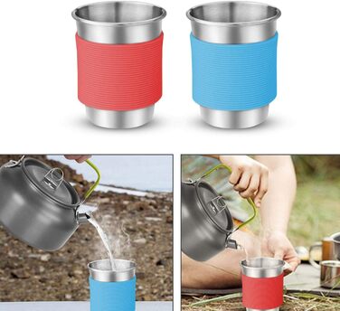 Набір посуду для кемпінгу: туристичний посуд, набір каструль та сковорідок з алюмінію на 2-3 особи для кемпінгу, пікніків та походів