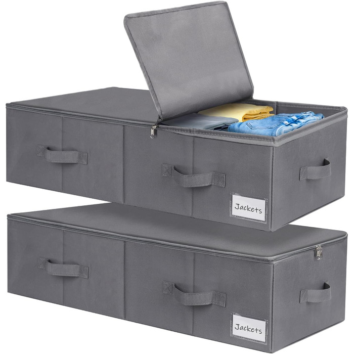 Комод-органайзер для постільної білизни Lannvan (2 шт.), 70x41x18 см, бежевий/сірий