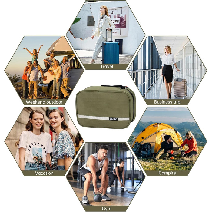 Сумка-органайзер для косметики та туалетних аксесуарів Caping Oxford (зелена, велика)