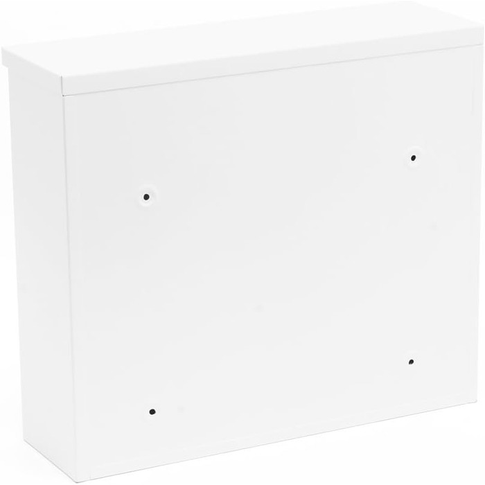 Поштова скринька Wiltec V12 біла, сталева оцинкована, з замком, оглядовим вікном та табличкою для імені 360x115x320 мм