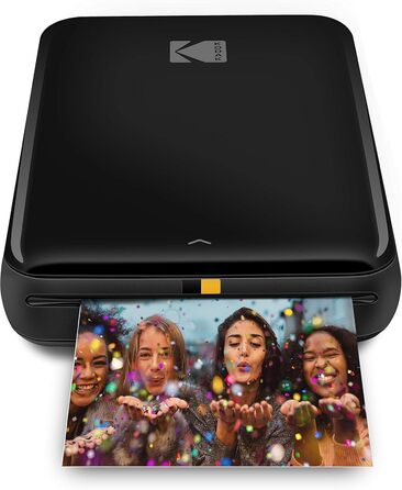 KODAK Step: Портативний принтер для фото з телефону - Друкує фото 2x3” на клейкій папері ZINK - Bluetooth, сумісний з iOS та Android - Чорний