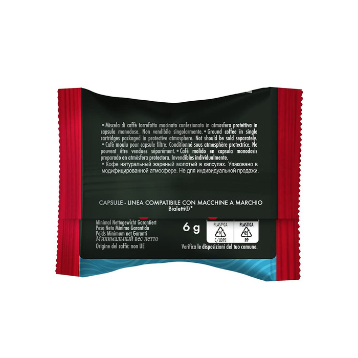 Кава в капсулах Caffè Borbone Rossa (Червона суміш), сумісні з кавомашинами Bialetti, 100 шт