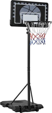 Yaheetech Adjustable Height Basketball Stand with Wheels - Portable Basketball System with Fillable Base - Indoor/Outdoor Basketball Hoop (249cm)