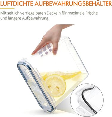 Герметичні контейнери GREELUE для зберігання продуктів 4л (6 шт) - BPA-free, набір для кухні