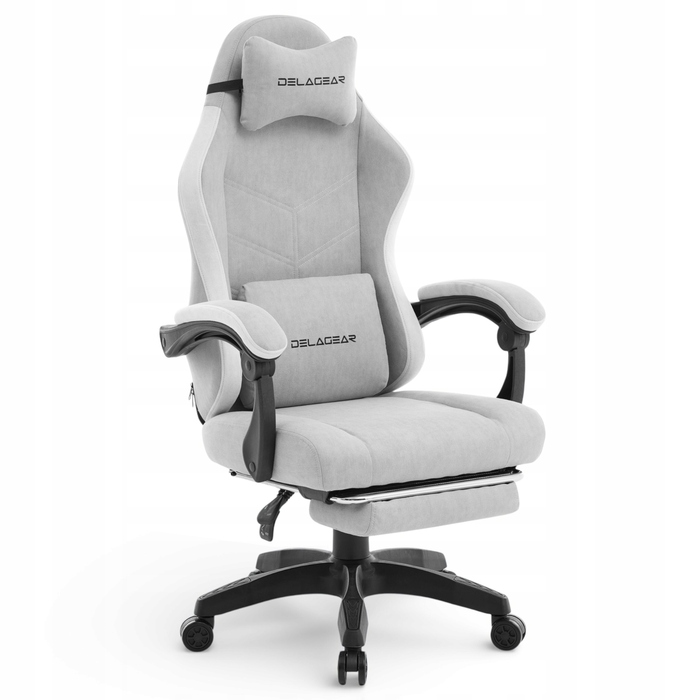Ігрове крісло Delagear G 325, сіра тканина