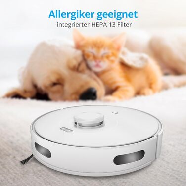 Робот-пилосос MEDION X10 SW з лазерною навігацією та функцією миття, 2700Pa, 2-в-1, створення карт, зони заборони, для кількох поверхів