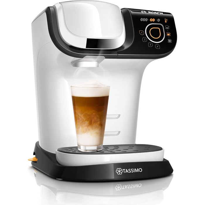 Кавомашина Tassimo My Way 2 TAS6502 з фільтром для води, 70+ напоїв, персоналізація, 1500 Вт (біла)