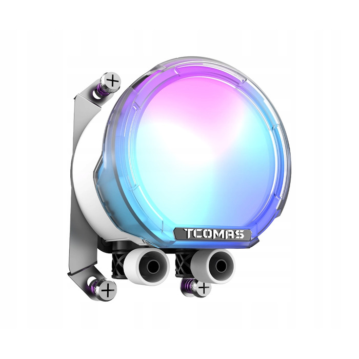 Рідинне охолодження AIO TCOMAS LE100 240 ARGB (2x120мм, до 2500RPM), Біле
