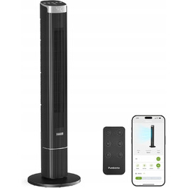Безшумний вежаний вентилятор Pureborne 102 см, поворотний на 90°, з пультом та підтримкою додатка