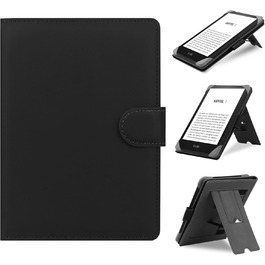 Чохол для eReader: Kobo, Pocketbook, Kindle, Tolino, Sony. Шкіряний, з підставкою, чорний