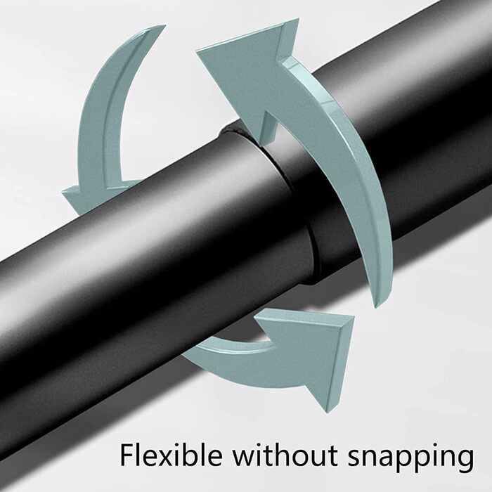 Штанга для душу без свердління, чорна, 70-95x105-165 см, з кільцями для душу (з нержавіючої сталі)