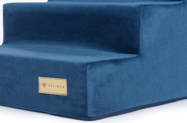 Сходинка для собак Velinda з 4 сходинками, також підходить для котів. Допомога у входженні для домашніх тварин. Матеріал: пінопласт. Колір: темно-синій