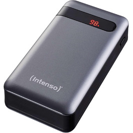 Powerbank Intenso Powerbank PD 20000mAh: Швидка зарядка, 20000mAh, сумісний зі смартфонами, планшетами, MP3-плеєрами та цифровими камерами, Anthrazit