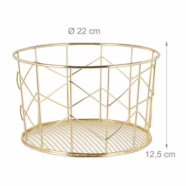 Relaxdays Metal Wire Basket Round
