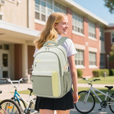 Шкільний рюкзак для дівчинки-підлітка 2025, рюкзак для школи/гімназії, водонепроникний, для ноутбука 15.6