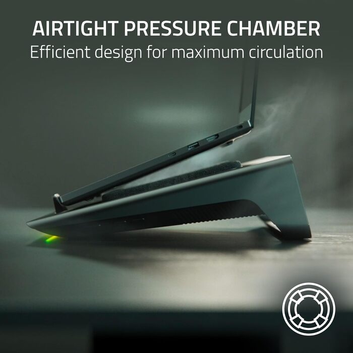 Підставка для ноутбука Razer Adjustable - Регульована, з охолодженням, для ноутбуків до 18 дюймів (регулювання висоти та кута нахилу, міцний алюміній, вентиляційне охолодження)