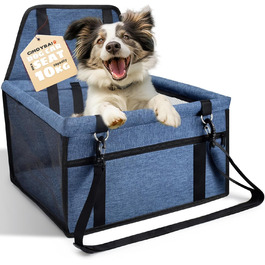 Автокрісло для собак: стабільне, дихаюче, знімне, для маленьких та середніх порід (Marineblau)