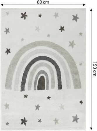 Дитячий килим Kinderteppich DOTS бежево-рожевий 80x150 см, Öko-Tex для дитячої кімнати