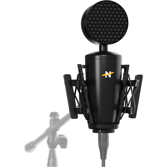 Мікрофон Neat King Bee II – конденсаторний студійний мікрофон з великою мембраною, поп-фільтром та XLR виходом для запису голосу, подкастів та стрімінгу, чорний, MIC-2010-02