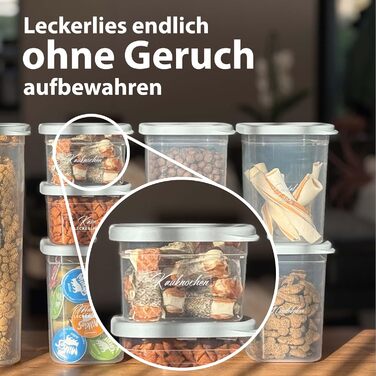 Набір контейнерів для зберігання продуктів [12 шт] Антрацит - Складні, економія місця для кухні, герметичні склянки для борошна, контейнери для їжі, Vorratsbehälter, коробочки для зберігання (Білий / Світло-сірий 6x 1000мл)