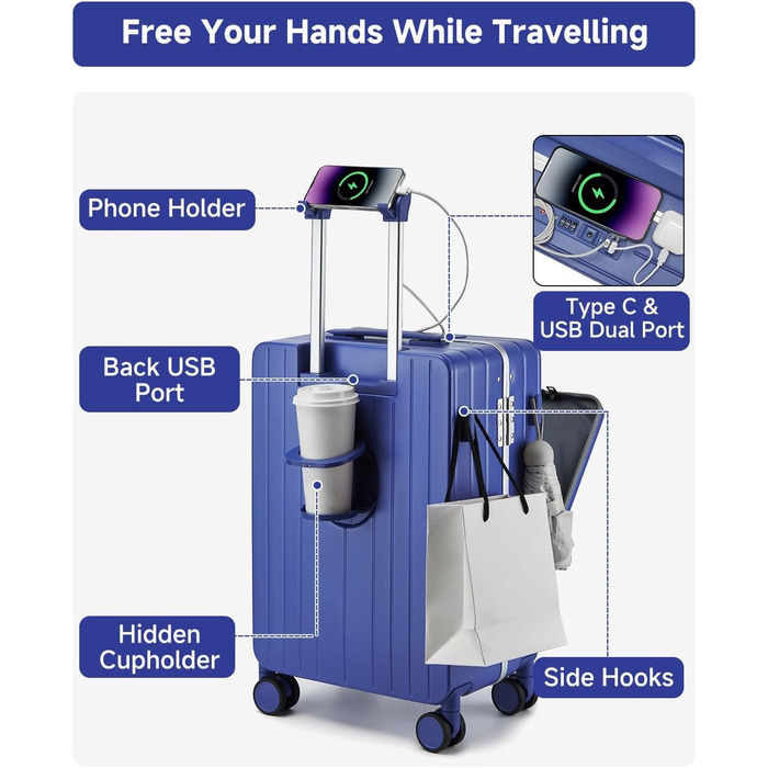 Чемодан ручної об'єм Sea Choice з відділенням для ноутбука 15.6