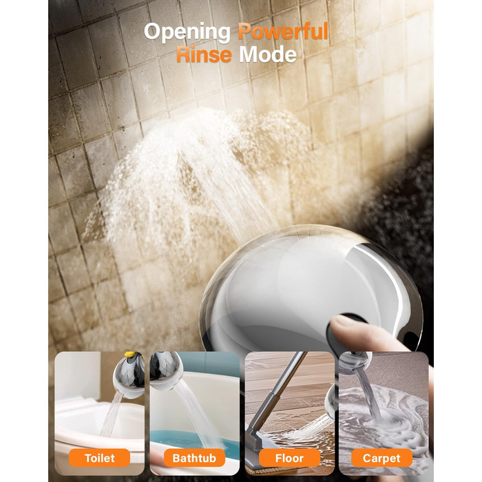 Cobbe Shower Head - Water-saving, pressure-boosting with stop function, handheld shower with 7+2 spray patterns, shower head with strong jet for cleaning bathtub made of ABS, Chrome