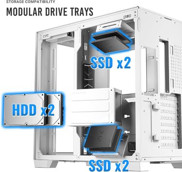 Корпус для ПК GEH Antec C8 Wood Full Tower чорний (білий/Flyaway Orchidee)